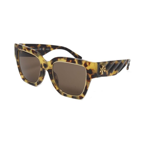 Tory Burch Sunglasses Women\'s Square TY7180U 147473 Tokyo Tortoise 52mm NEW! main image 4